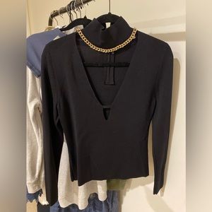 ZARA GOLD NECK SWEATER